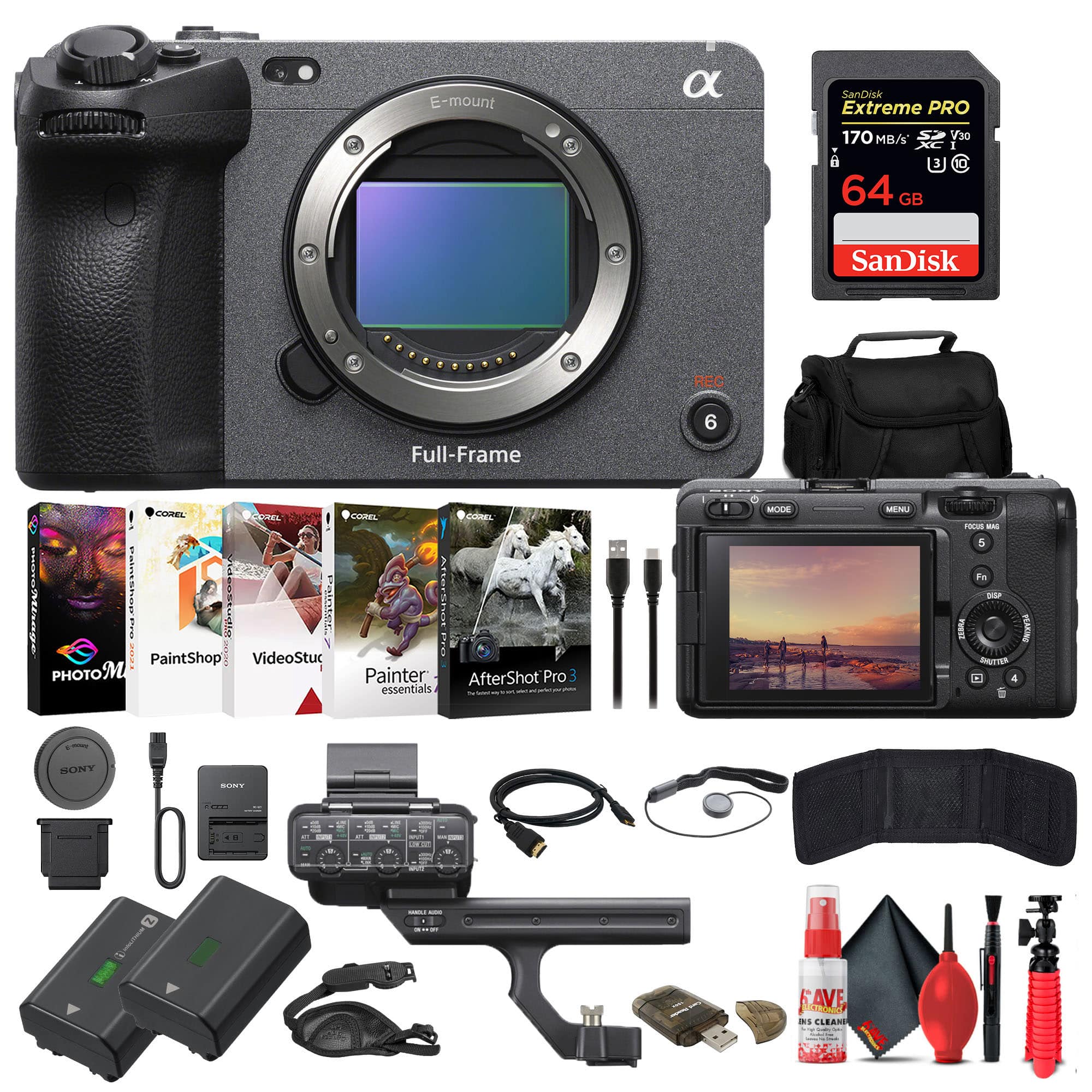 E-mount  
Sandisk Extreme PRO 170 MB/s 64 GB 3 V30 I O I SanDisk REC Full-Frame  
6 COOEL OREL CTag4  
PAIOMC!  
PaintShop VideoStu PHOTO M LAREL e Afterbho ... Painter AfterShot Pro 3 essentials - MICOE MEMU - BAI 4 in - I MUTTER 4 HEARING - SONY - . AVE s CLEAN NA