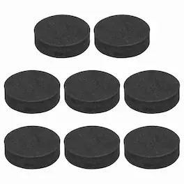 Unique Bargains - 8pcs Single Sided Speaker Isolation Feet Pads, 35x10mm Non Slip Foam Shock Absorption Pad for Amplifier - Black