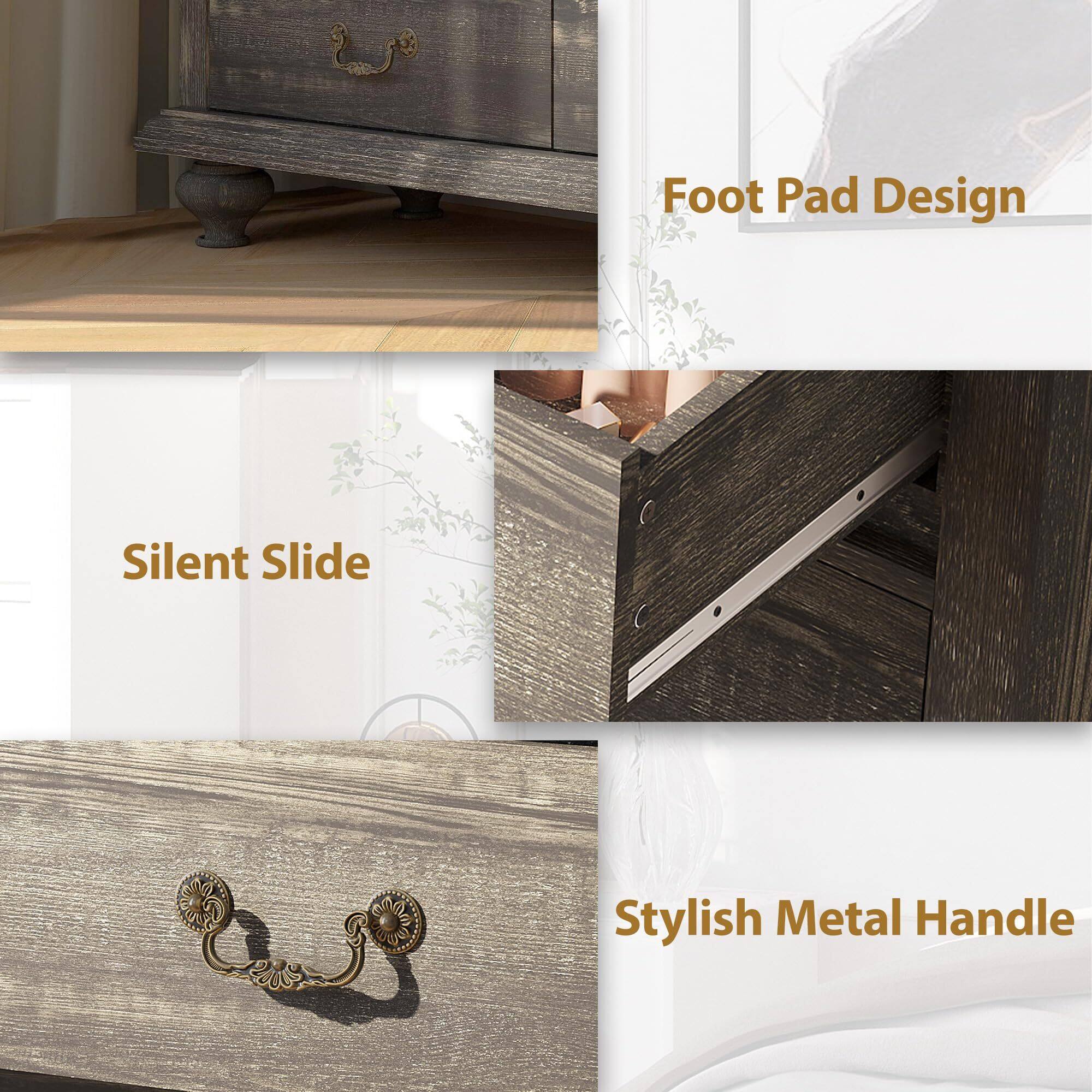 Foot Pad Design  
Silent Slide  
Stylish Metal Handle