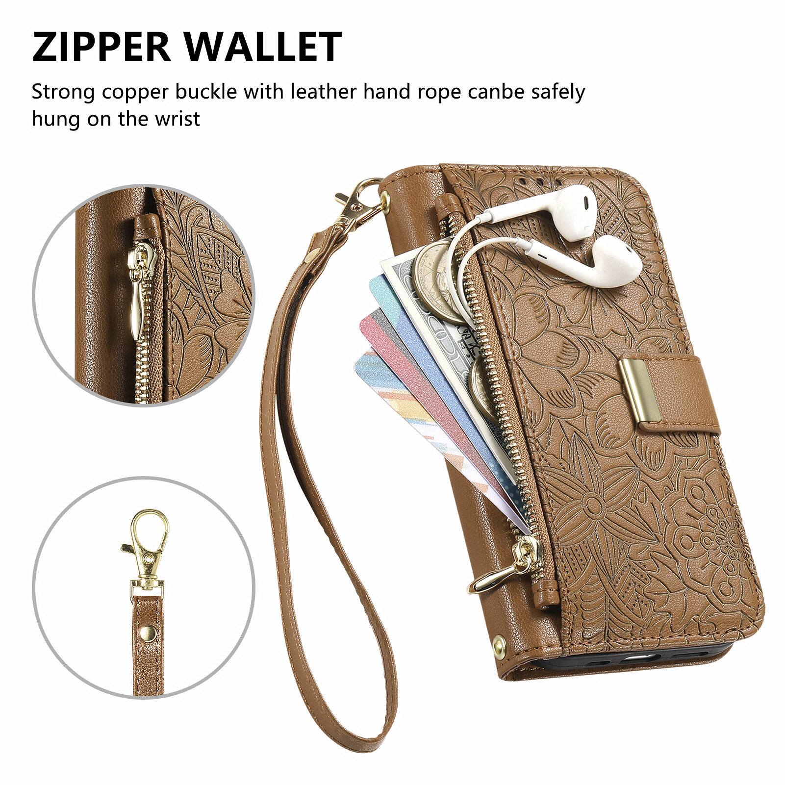 ZIPPER WALLET

Strong copper buckle with leather hand rope can be safely hung on the wrist