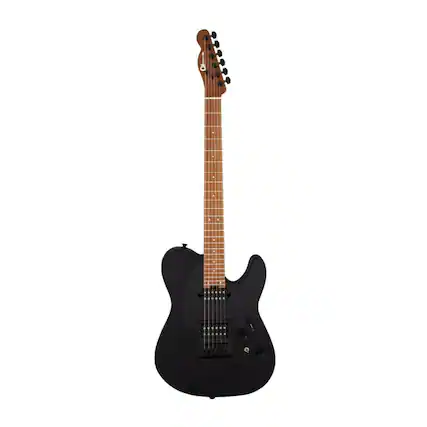 Front. Charvel - Charvel Pro Mod So Cal Style 2 24 HH HT CM 6 String Satin Black Electric Guitar.