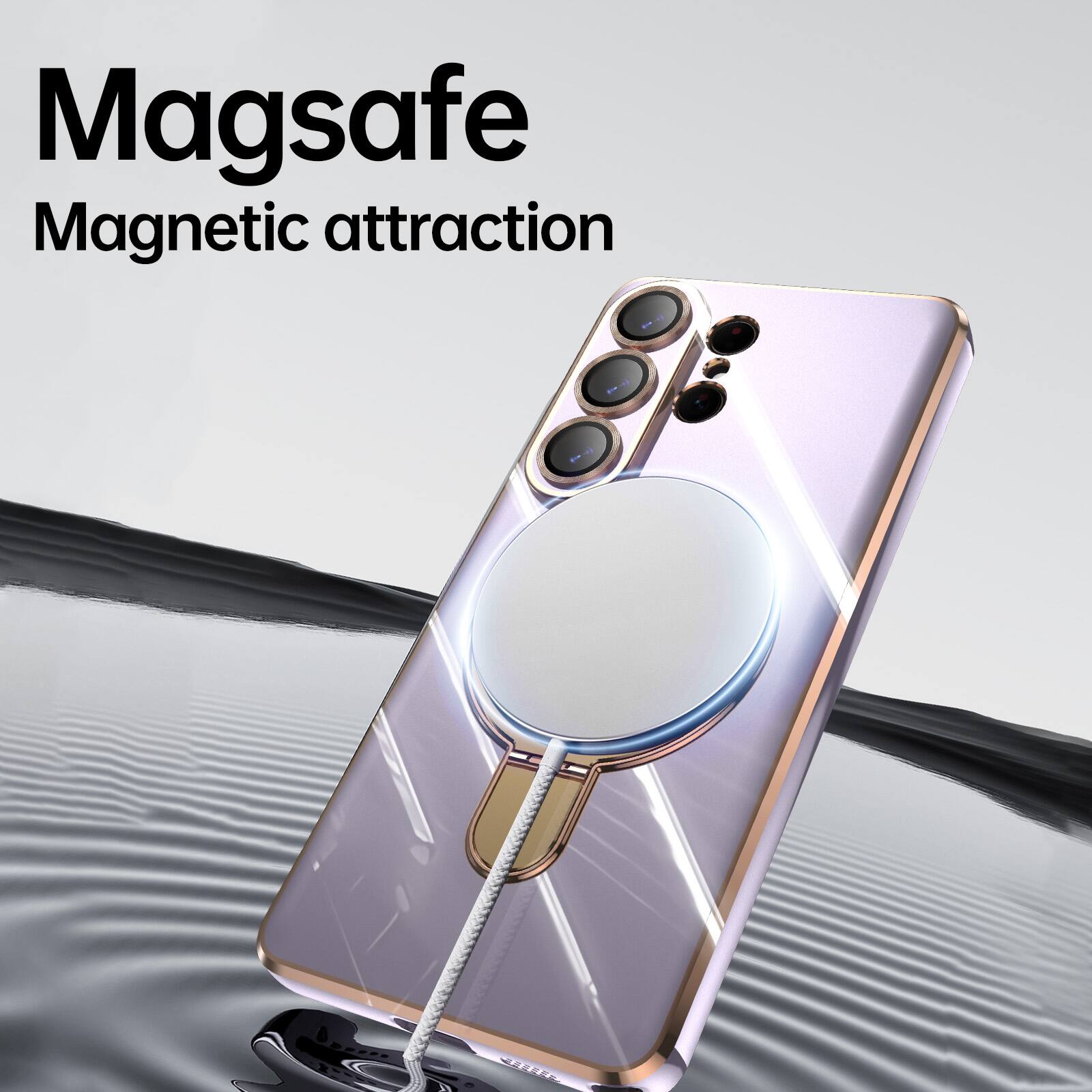 Magsafe  
Magnetic attraction