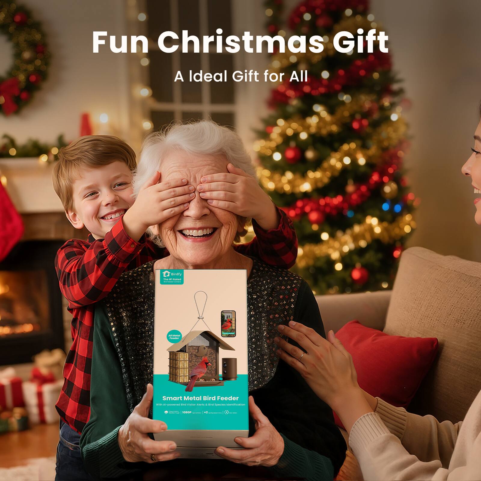 Fun Christmas Gift  
A Ideal Gift for All  

Smart Metal Bird Feeder