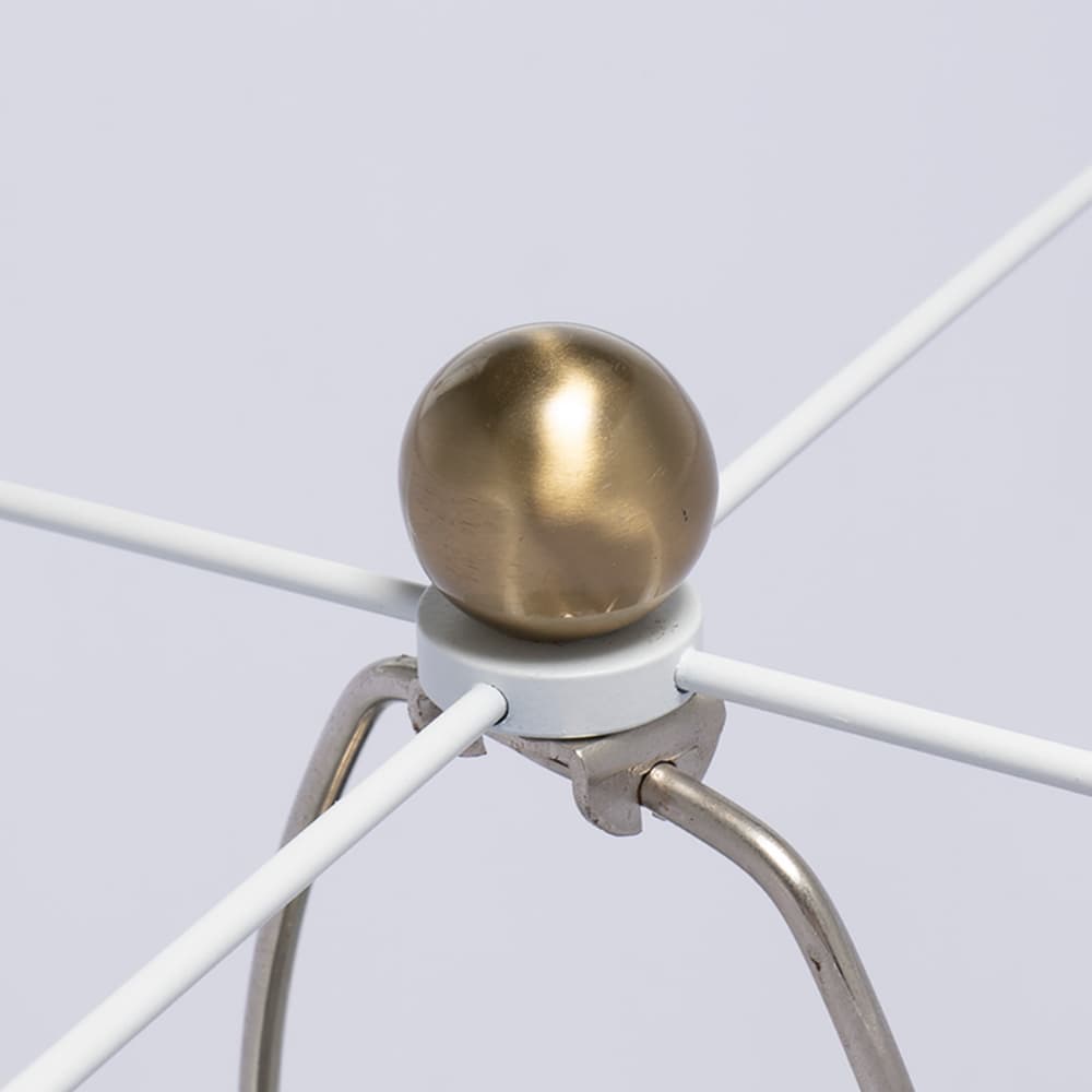 Alt View 1. Luckbyte - 15x25.5 Inch Gold White Cylinder Table Lamp With Drum Shade Assembly Required.