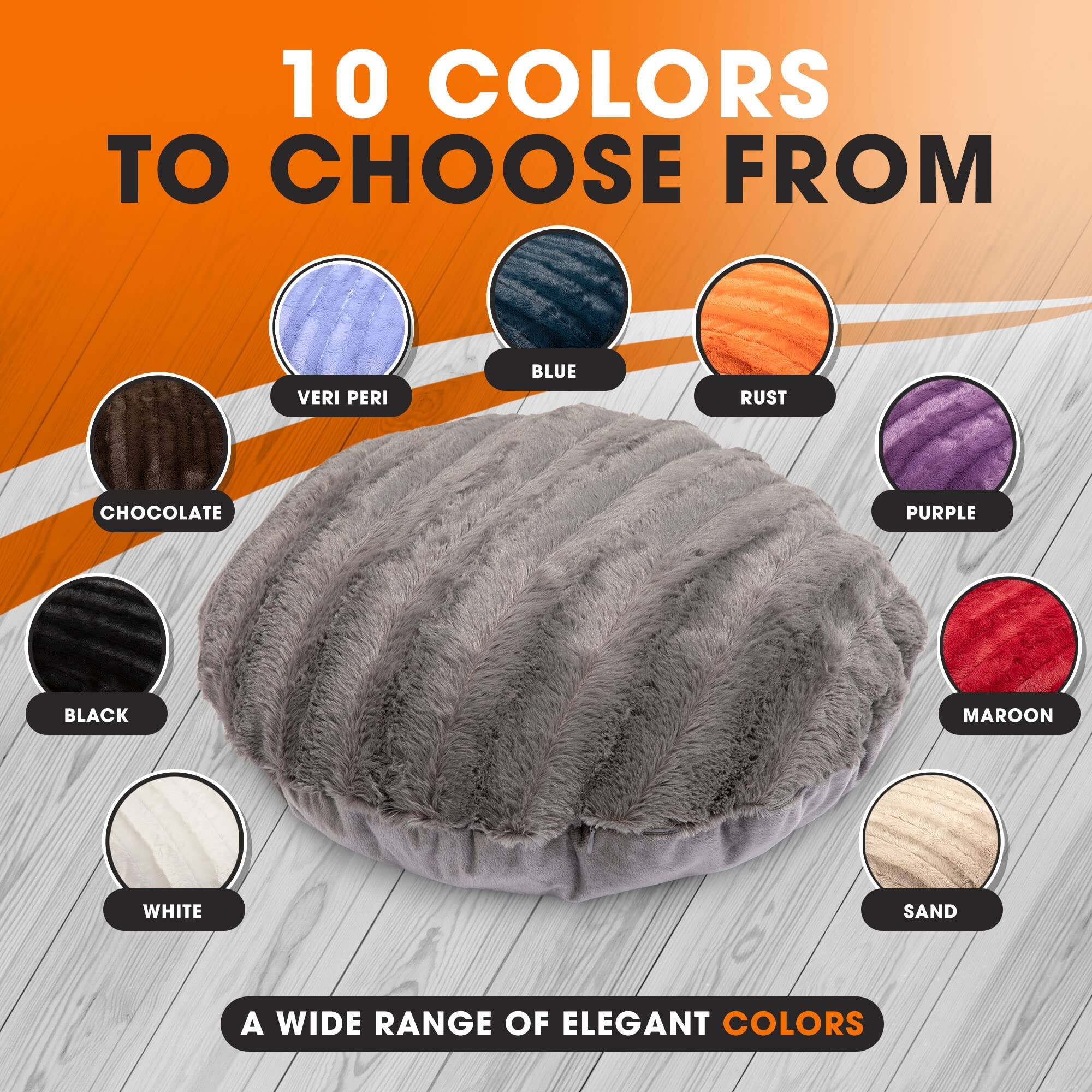 10 COLORS TO CHOOSE FROM

VERI PERI
BLUE
RUST
CHOCOLATE
PURPLE
BLACK
MAROON
WHITE
SAND

A WIDE RANGE OF ELEGANT COLORS