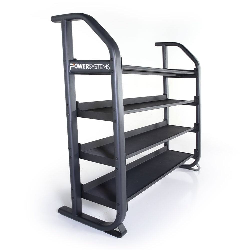 Alt View 4. Power Systems - Denali Multipurpose Weight Rack - Kettlebell - Dumbbell - Med Ball and Stability Ball Storage - Black.
