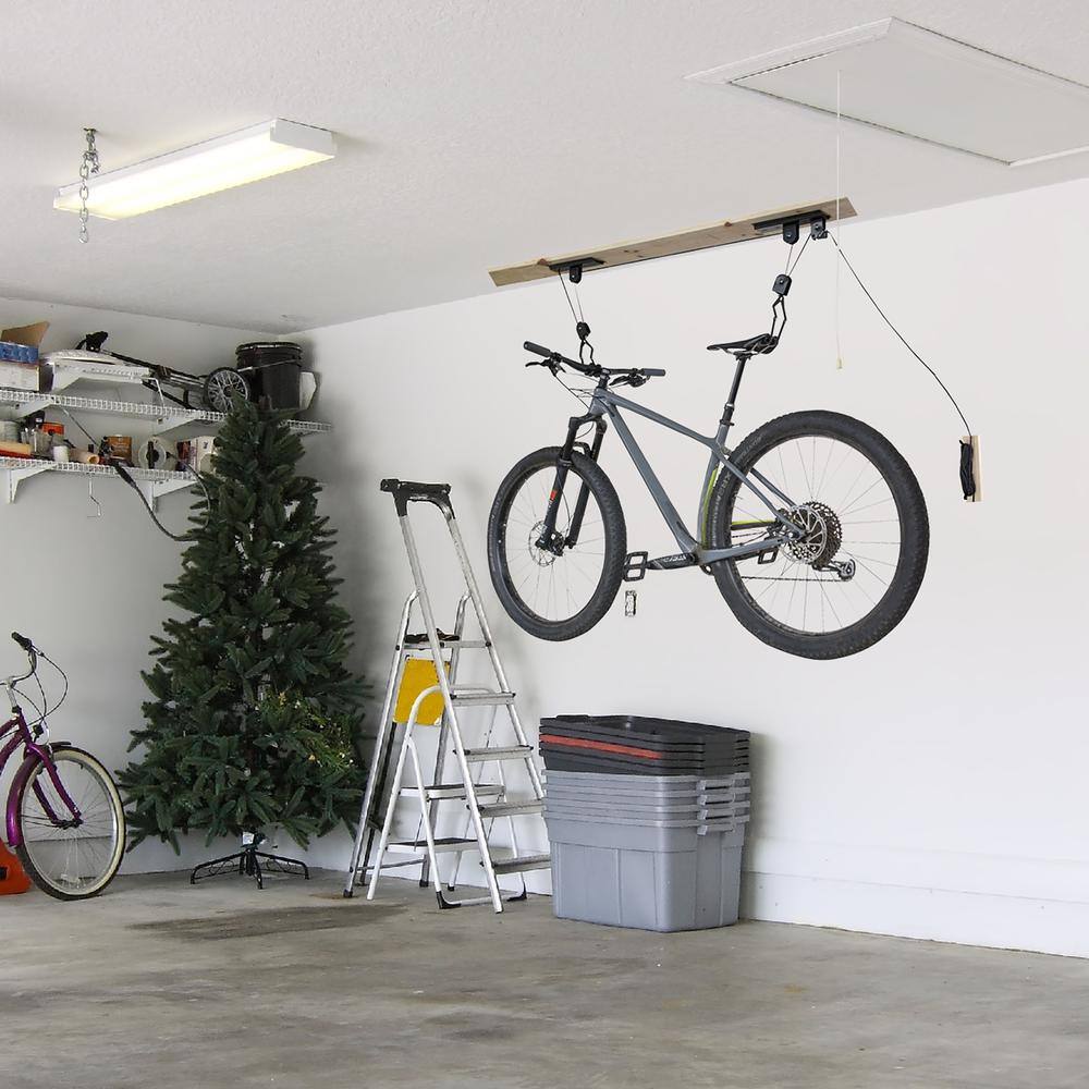 Alt View 4. Sportsman Pro-Series - Steel Utility Ceiling Mount Bicycle Lift - Black.