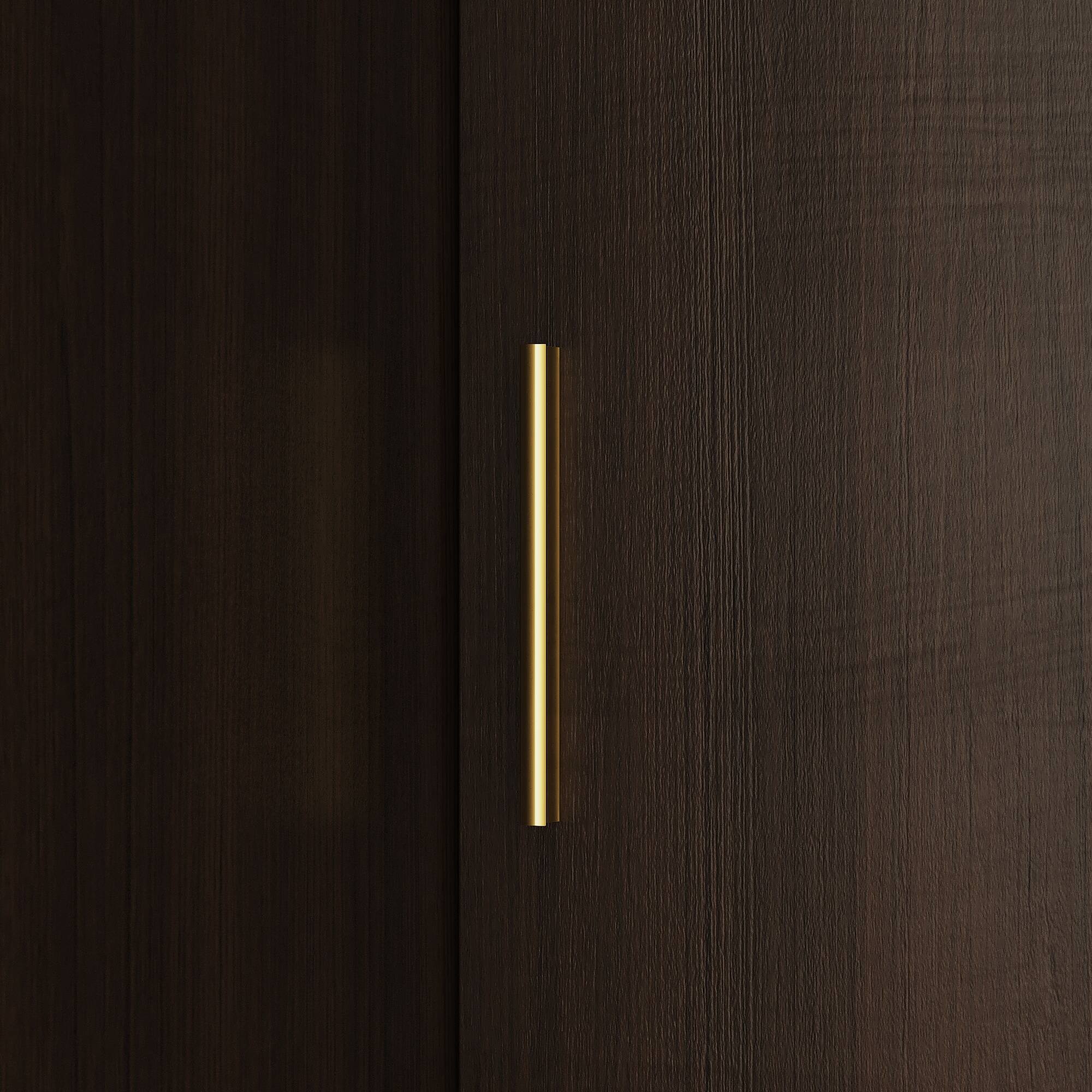 Alt View 4. FUFU & GAGA - Corner Wardrobe Closet L Shaped Armoire with Hanging Rod Shelves and Drawers Space Saving Storage for Small Bedroom - Brown.