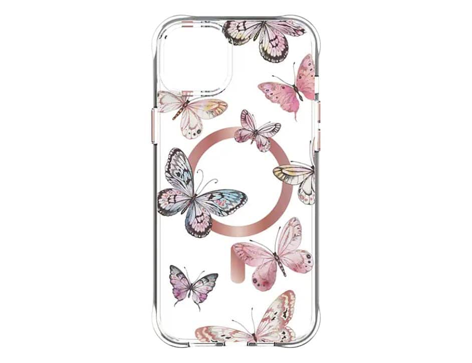 Body Glove - Karma Case With Magsafe for iPhone 14 Plus / iPhone 6.7 2022 | Color: - Pink Butterflies