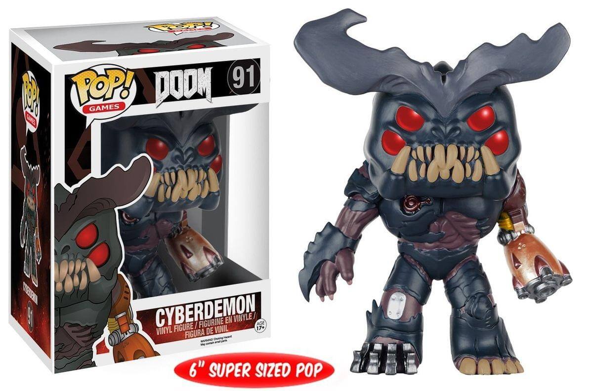 RCOP POP! DOOM 91 C CAES GAMES FESE CYBERDEMON FIGURE / FIGURINE EN VINYLE / AGE 17+ VINYL FIGURA DE VINIL - 6" SUPER SIZED POP