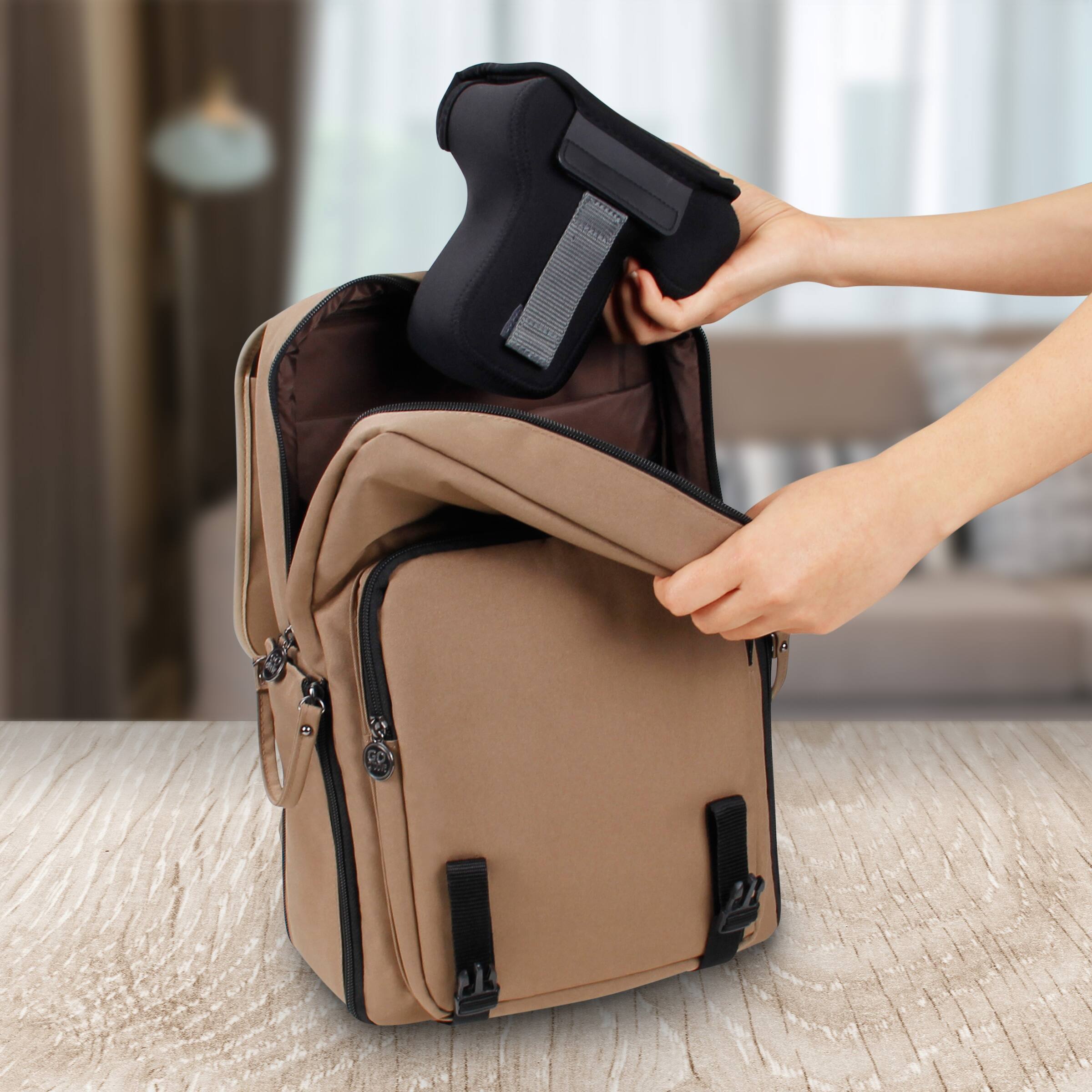 Alt View 7. USA Gear - DSLR Camera Sleeve Case with Accessory Storage & Strap Openings.