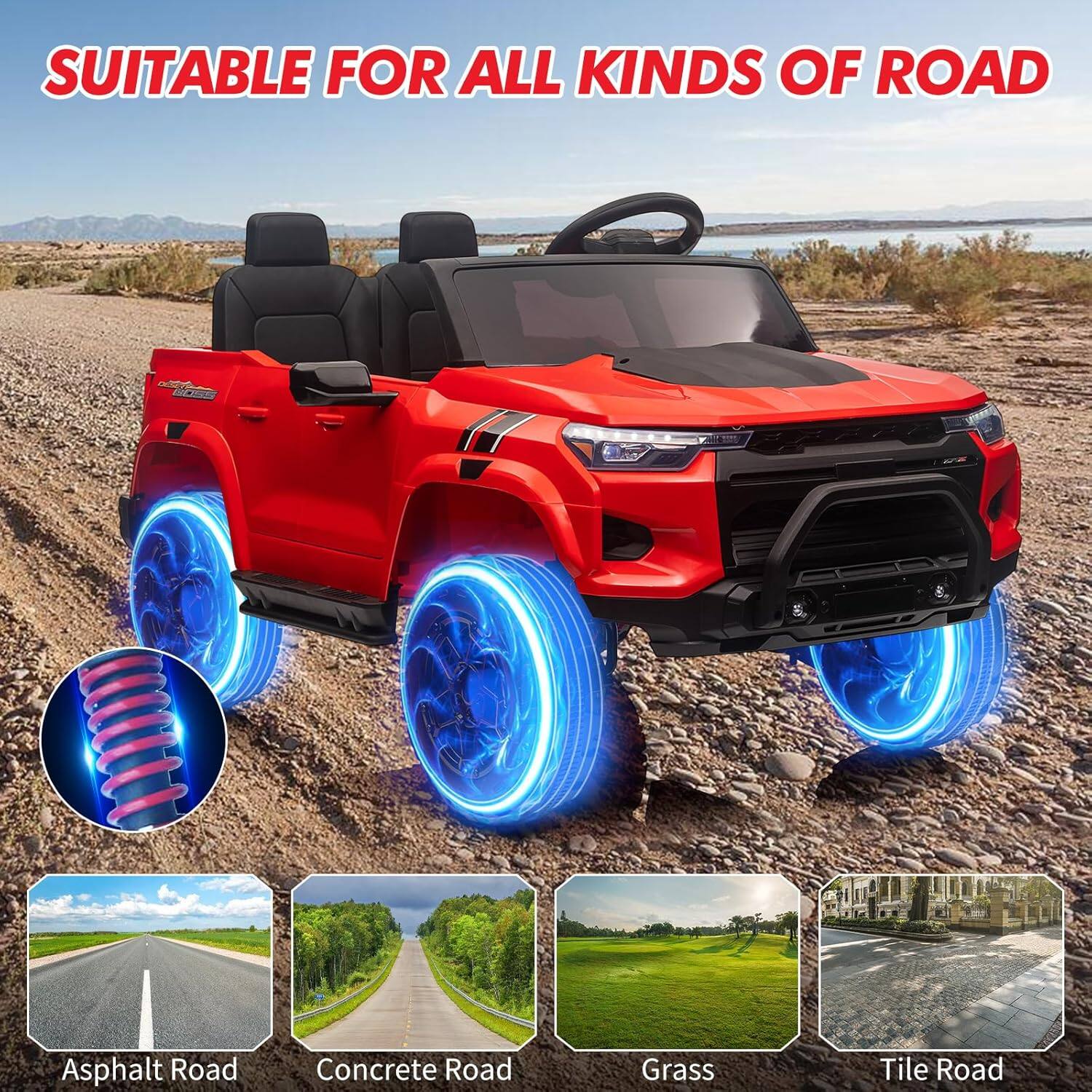 SUITABLE FOR ALL KINDS OF ROAD

- Asphalt Road
- Concrete Road
- Grass
- Tile Road