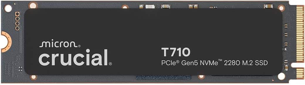 Crucial - CT2000T710SSD8 T710 PCIe Gen5 NVMe 2TB SSD, Up to 14,900MB/s, PC Compatible, for Creators & Gamers