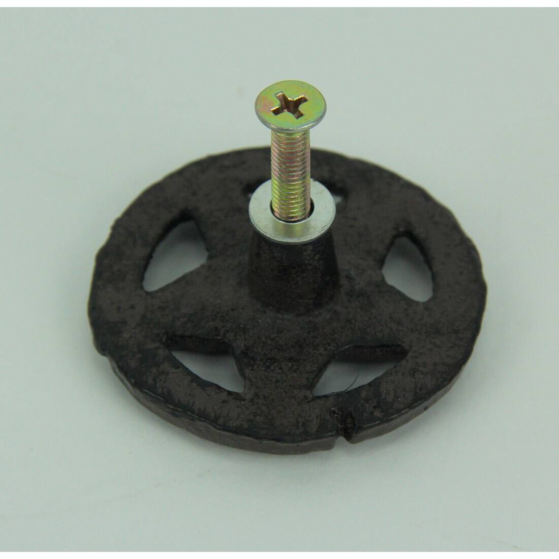 Alt View 2. Fancy That - Set of 12 Rustic Brown Western Star Cast Iron Cabinet Knobs or Drawer Pulls - Brown.