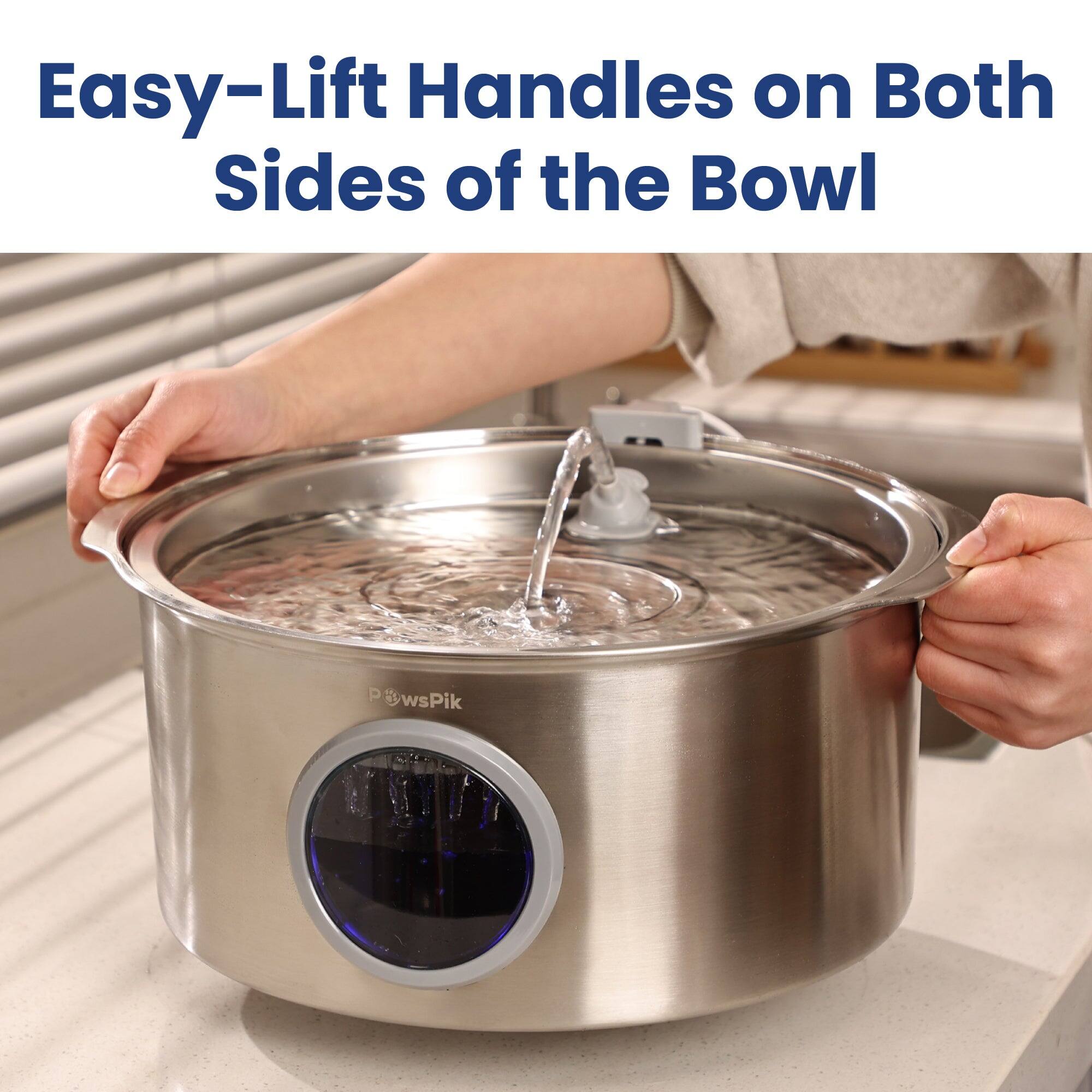 Easy-Lift Handles on Both Sides of the Bowl
