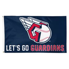 WinCraft - Cleveland Guardians 3' x 5' Single-Sided Deluxe Team Slogan Flag - Multicolor