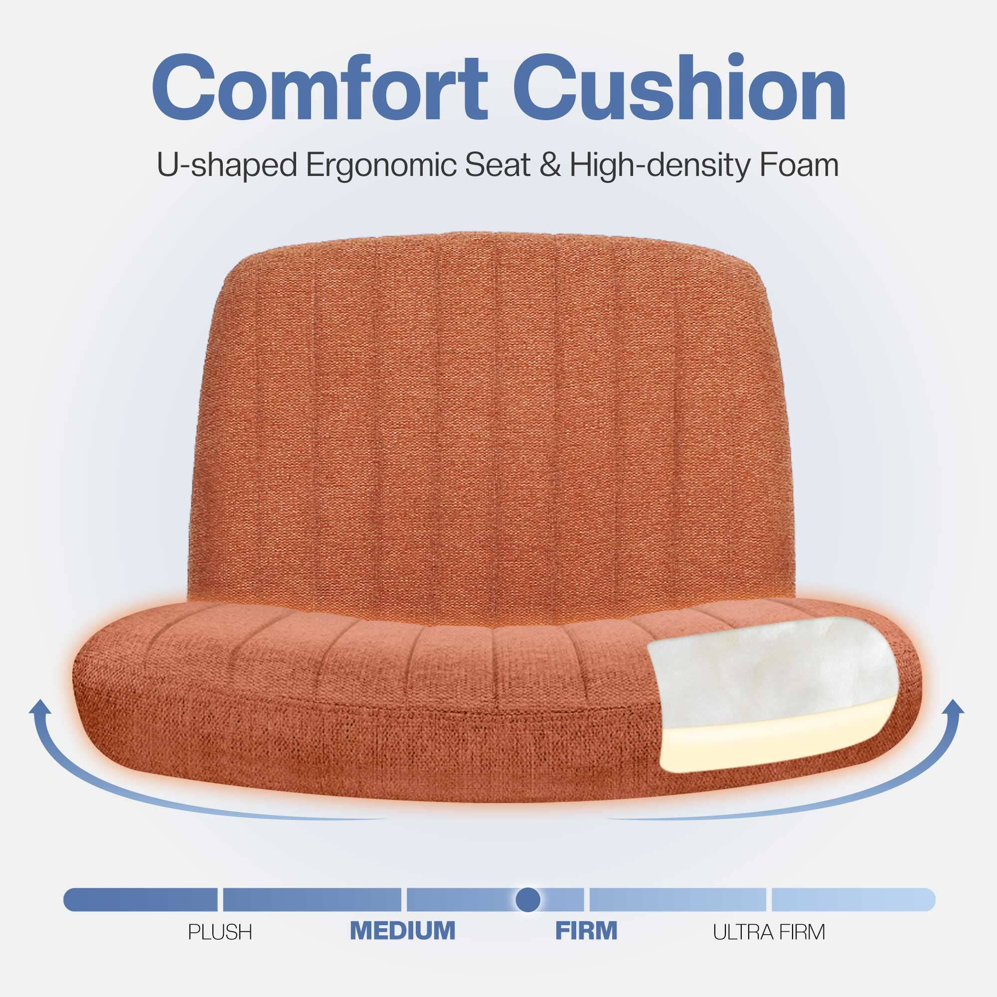 Comfort Cushion  
U-shaped Ergonomic Seat & High-density Foam  

PLUSH  
MEDIUM  
FIRM  
ULTRA FIRM