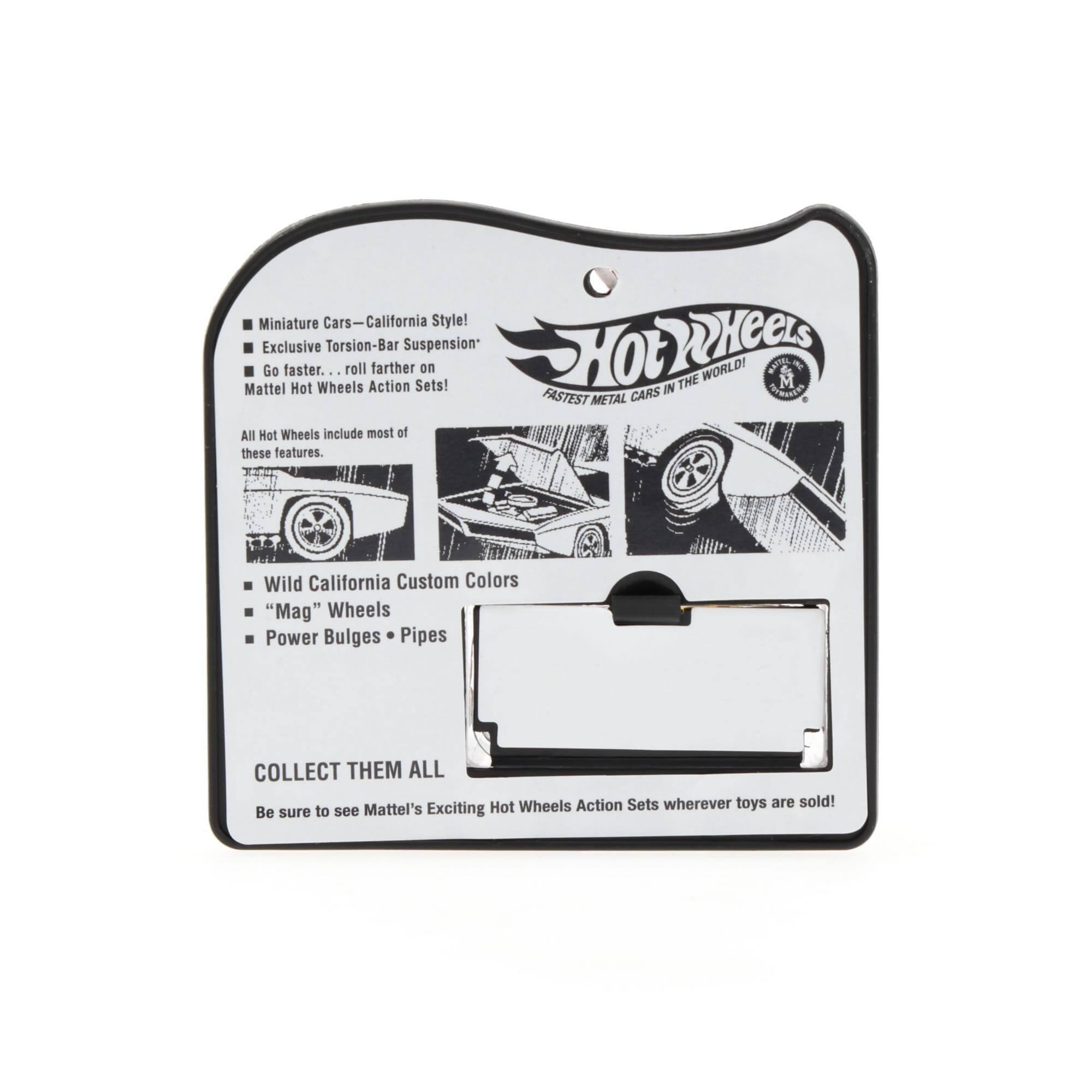 Miniature Cars - California Style!  
Exclusive Torsion-Bar Suspension  
Go faster... roll farther on WORLD!  
Mattel Hot Wheels Action Sets!  

All Hot Wheels include most of these features.  

Wild California Custom Colors  
"Mag" Wheels  
Power Bulges • Pipes  

COLLECT THEM ALL  

Be sure to see Mattel's Exciting Hot Wheels Action Sets wherever toys are sold!