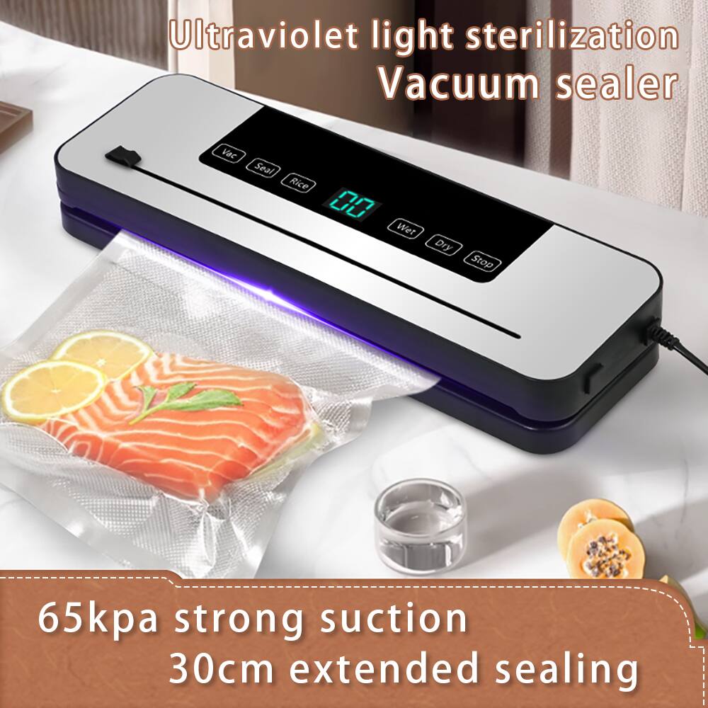 Ultraviolet light sterilization Vacuum sealer

65kpa strong suction
30cm extended sealing