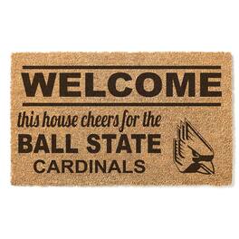 Jardine - Ball State Cardinals 18" x 30" Welcome Doormat - Brown