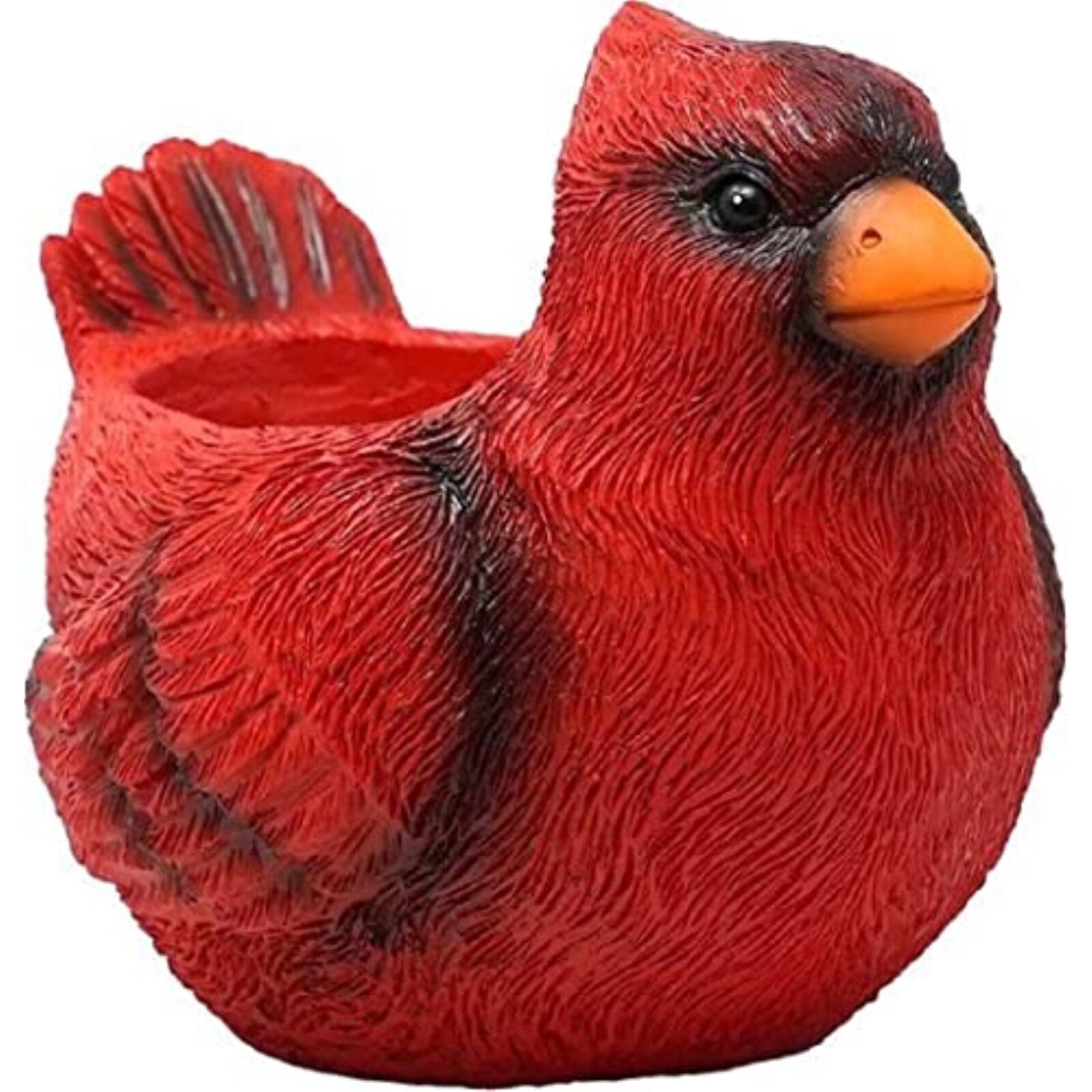 Front. Spoontiques - Spoontiques Red Cardinal Bird Resin Flower Pot Home Vase Window Decoration Indoor or Outdoor.