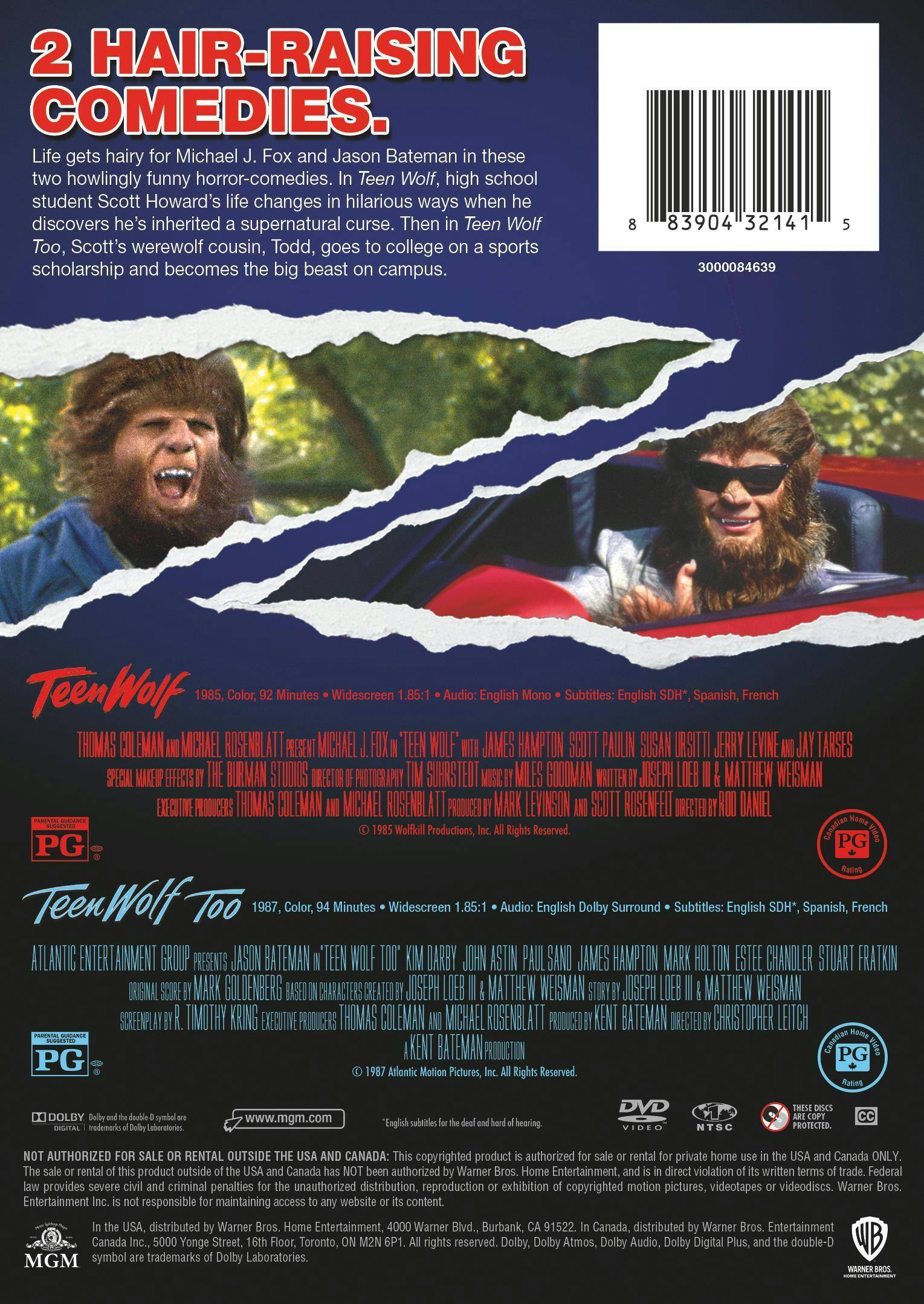 Back. Teen Wolf (DVD New Box Art) [DVD].