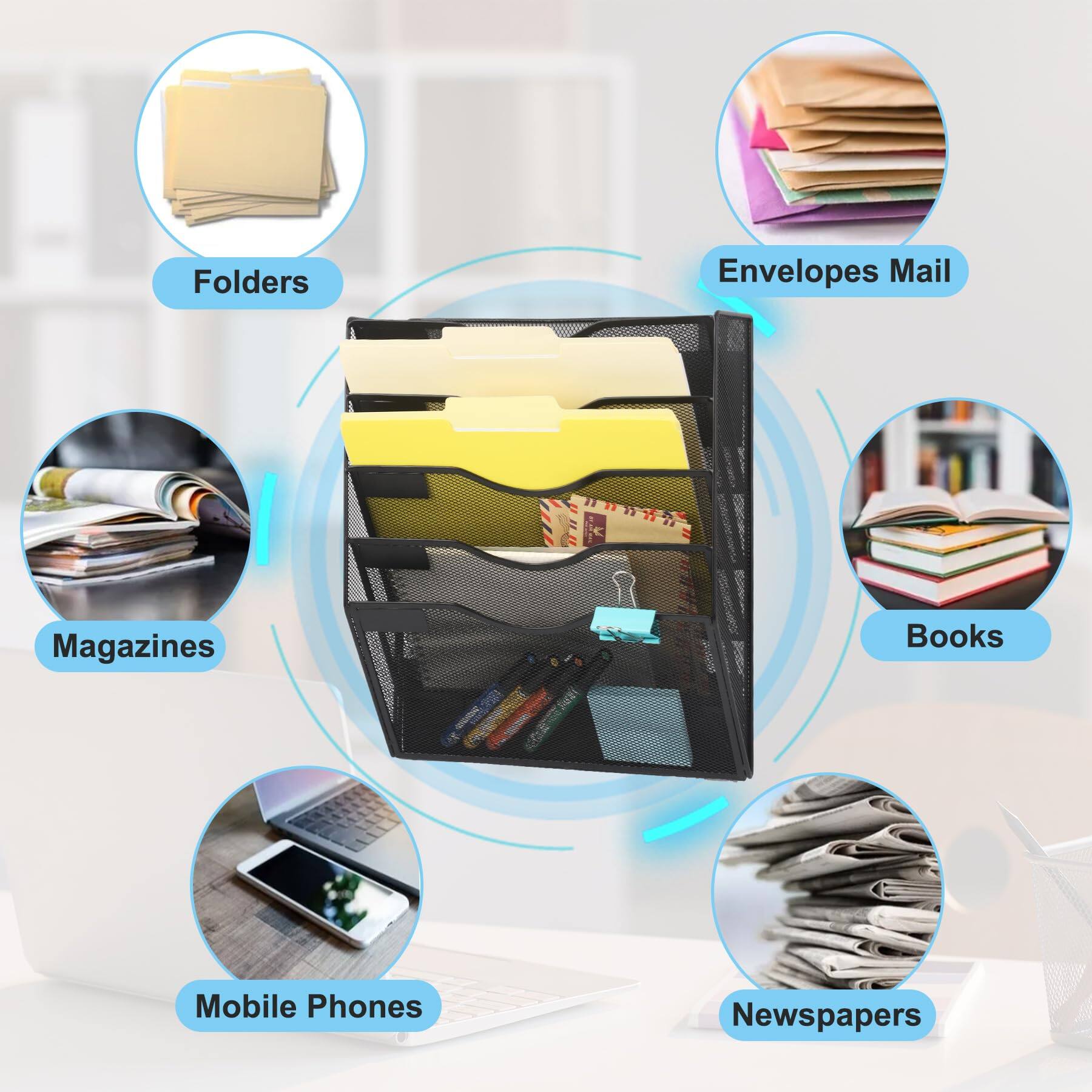 Folders  
Envelopes Mail  
Magazines  
Books  
Mobile Phones  
Newspapers