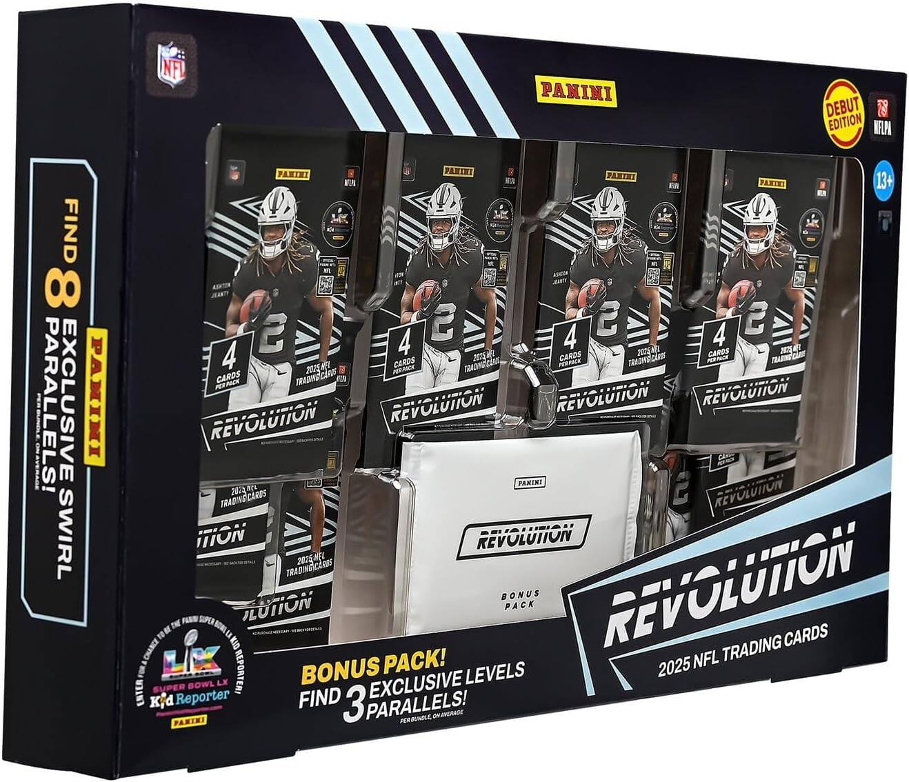 NFL PANINI DEBUT 13 EDITION NFLPA FIND 8 PARALLELS! EXCLUSIVE SWIRL! PANINI! A FAXIKI 13+ M S 2 2 4 2 4 2 4 4 2025 CAROS NDNL CARDS E CARDS EARECK PERC FRASING 2026 PEANEOK CAROS NECK TRADIGICANOS REVOLUTION REVOLUTION REVOLUTION REVOLUTION PANIMI 2013 REL 2 TRADING CARDS REVULUIIUN iTION REVULUTION 2025.NE NEI TRADIG THE SUIPER 5 LUTION BONUS PACK REVOLUTION TRADING CARDS PACK! 2025 NFL BOWL LX REPORTER! BONUS EXCLUSIVE LEVELS ENTER SUPER Kid K Reporter FIND 3 PARALLELS!