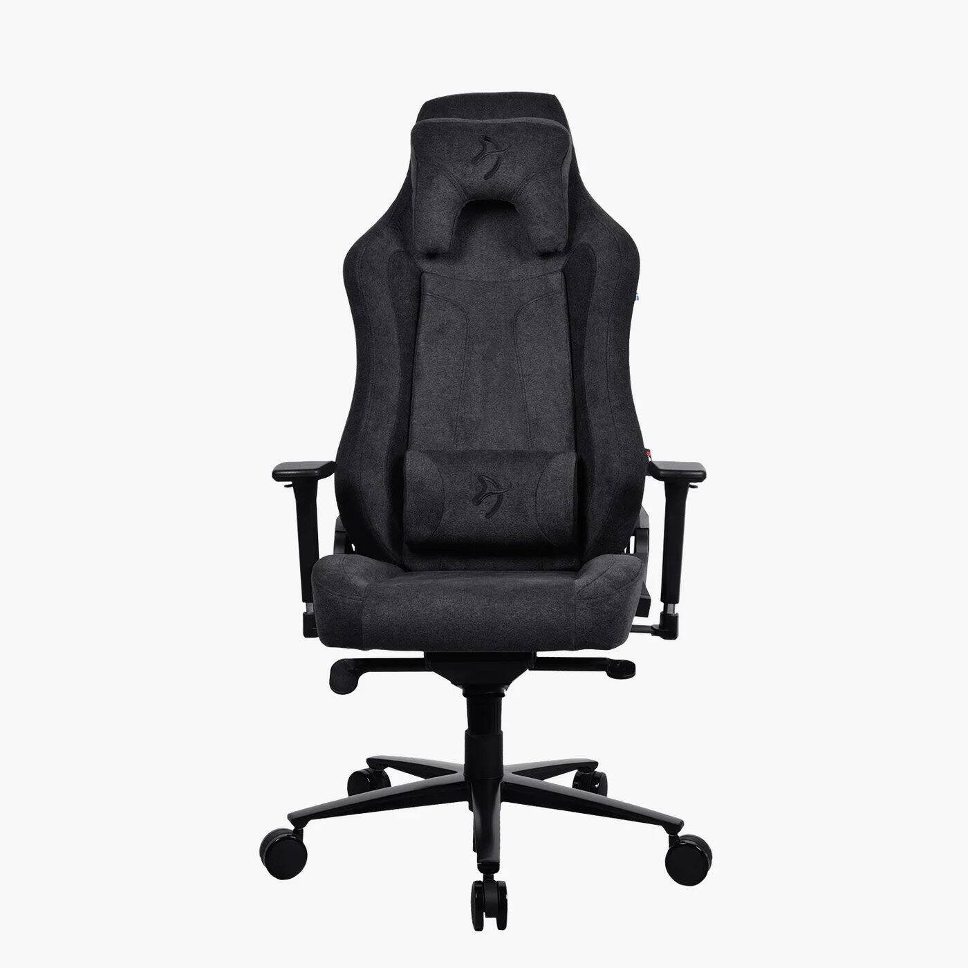 Left. Arozzi - Vernazza Premium Soft Fabric Ergonomic Office/Gaming Chair - Pure Black.