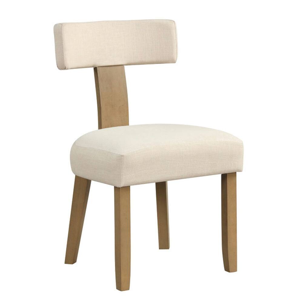 Alt View 2. Kadyn - Dining Chairs, Kitchen Chairs Trattoria Chairs,Dining Chairs Set of 2 with Curved Backrest Padded Seat-Beige - Beige.