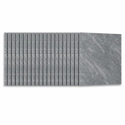 Front. Boyel Living - 1-Pack 24-in x 24-in Natural Peel and Stick PVC Wall Panel - Natural.