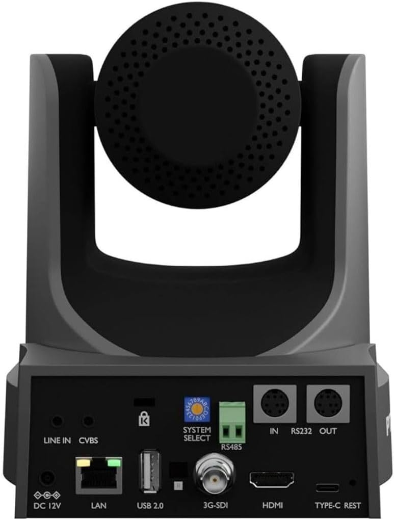 LINE IN CVBS  
O 2210330  
SYSTEM SELECT RS485 IN RS232 OUT DC 12V LAN USB 2.0 3G-SDI HDMI TYPE-C REST