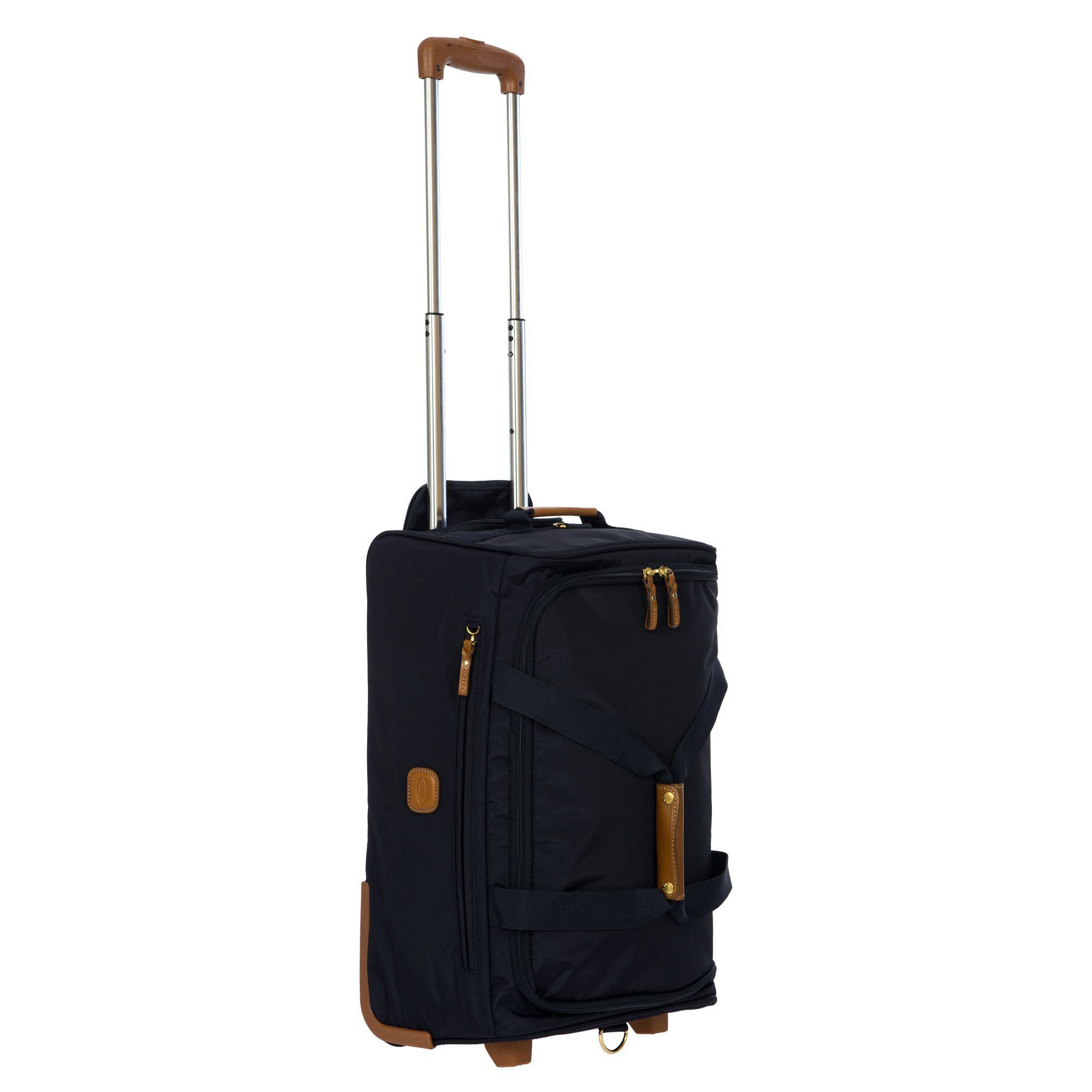 Left. Bric's - X-travel 21" Carry-On Rolling Duffle, Navy - Blue.