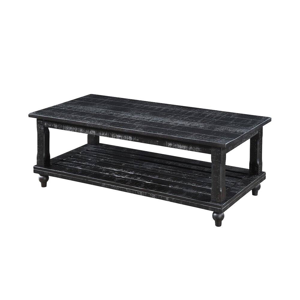 Left. New Classic Furniture - Cade 3-Piece Wood Occasional Table Set in Black - Black.