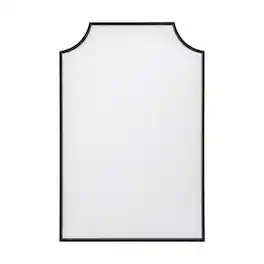 Elegant Kitchen and Bath - Notched Metal Mirror 24x36 inch - Black