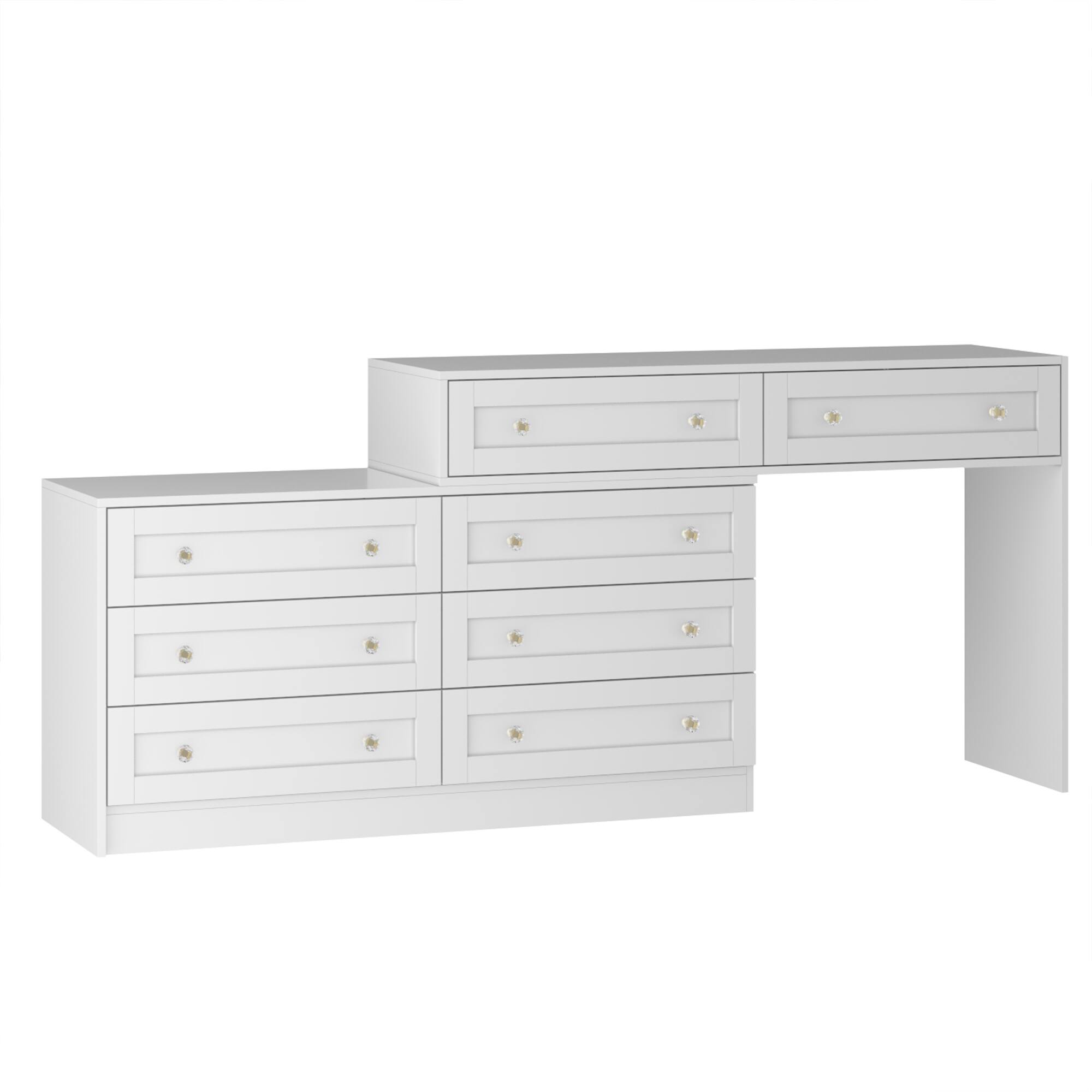 Angle. FUFU&GAGA - FUFU&GAGA Convertible Dresser & Vanity: Transformable, Space - Smart Solution - White.
