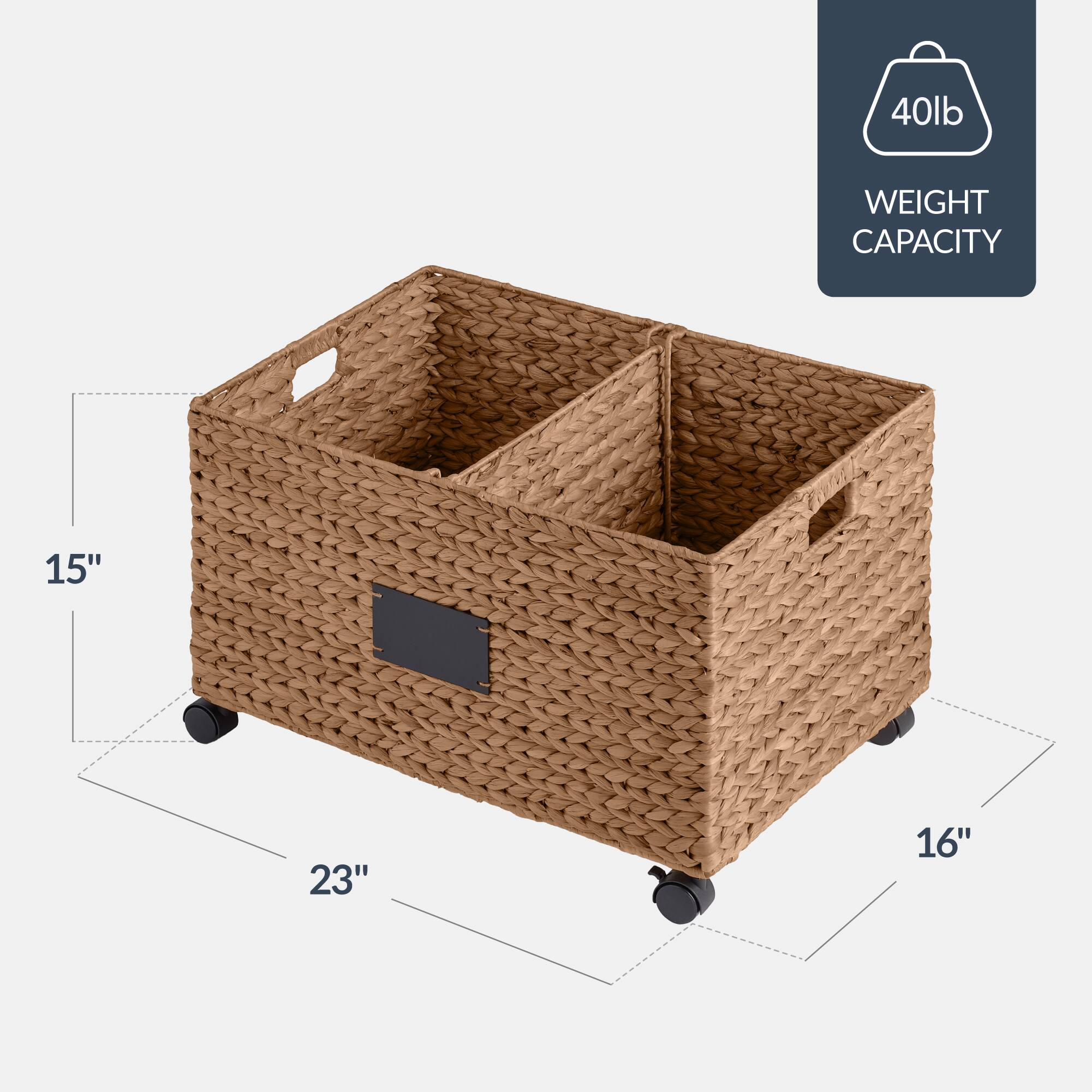 40lb WEIGHT CAPACITY  
15" x 23" x 16"