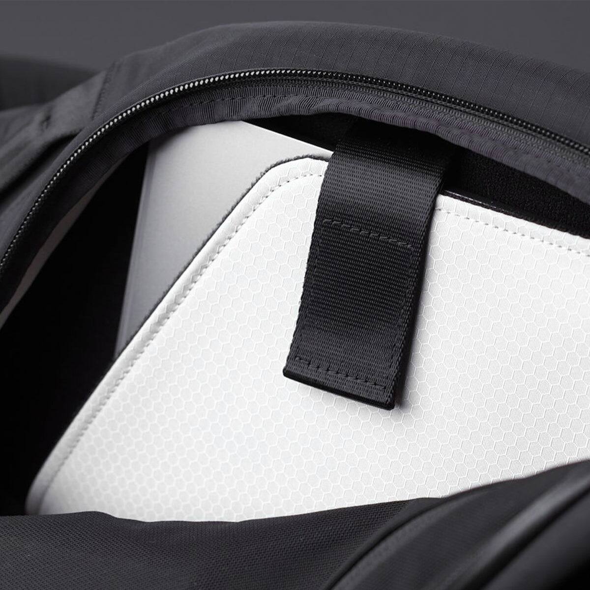 Alt View 9. ALPAKA - Crossbody Sling Bag 7.5L (Right Shoulder) for Men, Fits 11" Tablet, Phone Sleeve, Bottle Pocket, Luggage Pass-Through - Grey Axoflux 210D.