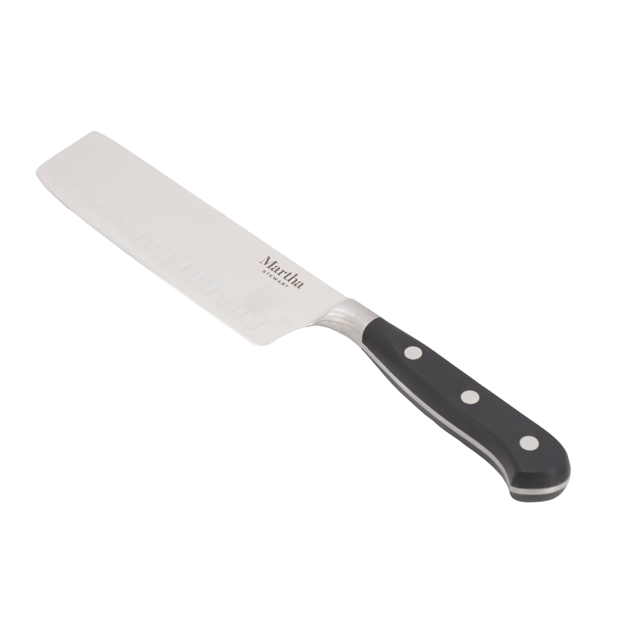 Martha Stewart - Carverton 6 inch Stainless Steel Nakiri Knife - Black