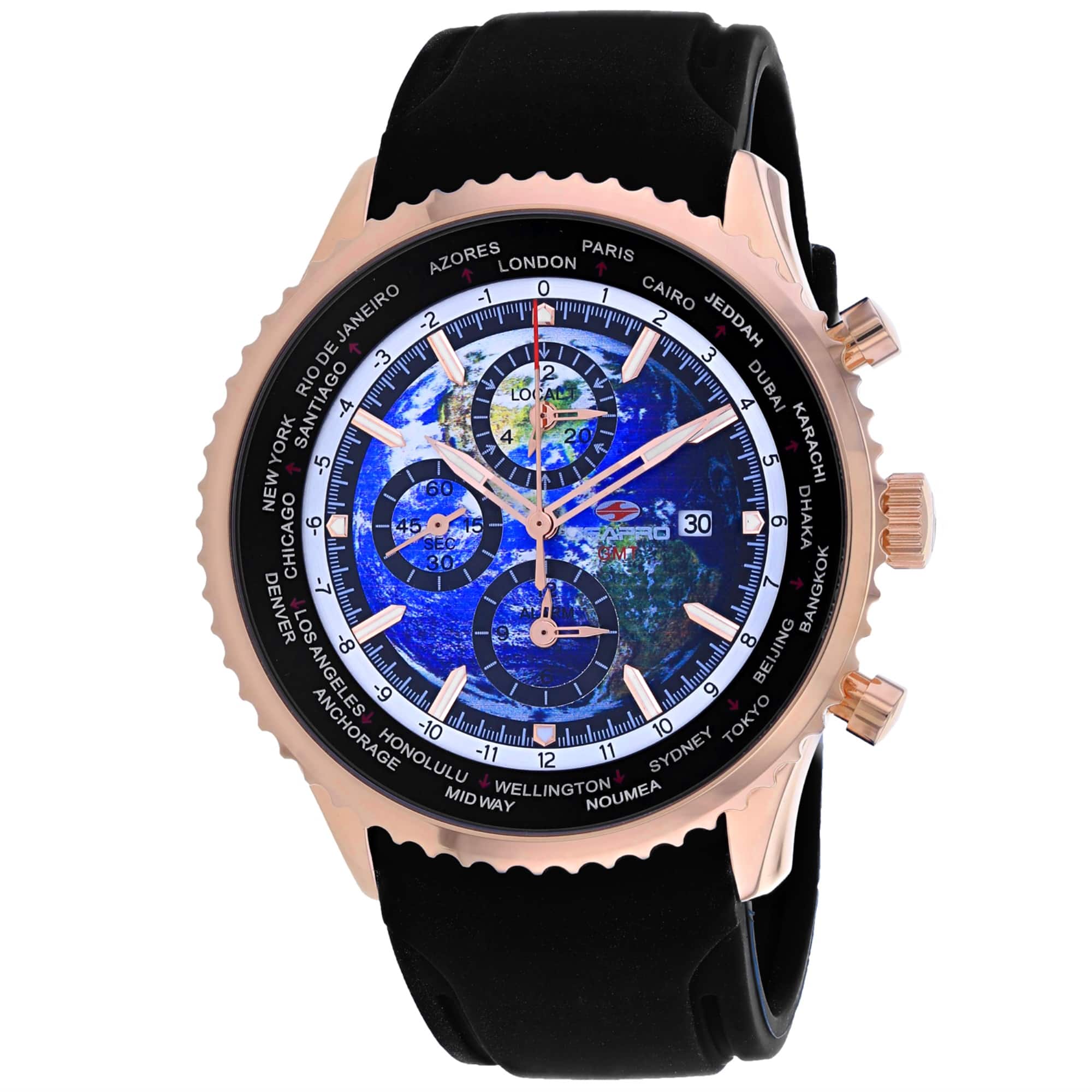 SeaPro - Men's Meridian World Timer GMT - Blue