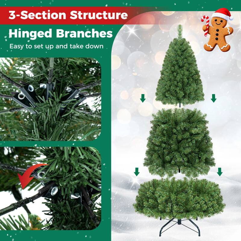 3-Section Structure  
Hinged Branches  
Easy to set up and take down