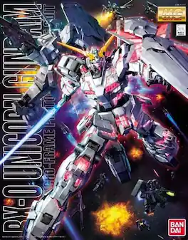 BANDAI NAMCO Entertainment - Gundam MG 1/100 RX-0 Unicorn Gundam Full Psycho-Frame Prototype Mobile Suit
