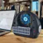 Angle. QFX - Portable Bluetooth Rechargeable FM Radio with Solar Panel, Flashlight and Fan - Black.