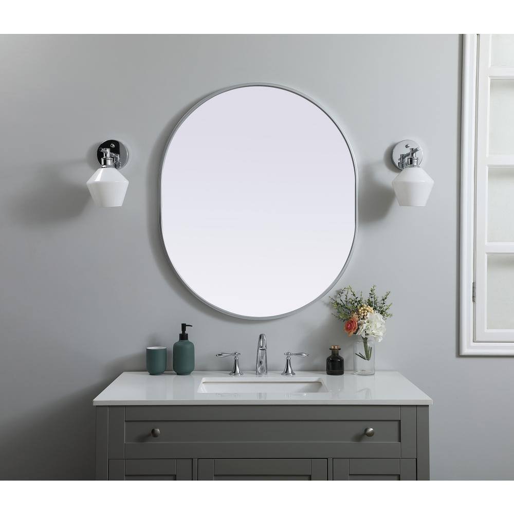Elegant Decor - Metal Frame Oval Mirror 30x36 Inch - Silver price history on PriceWatchPro