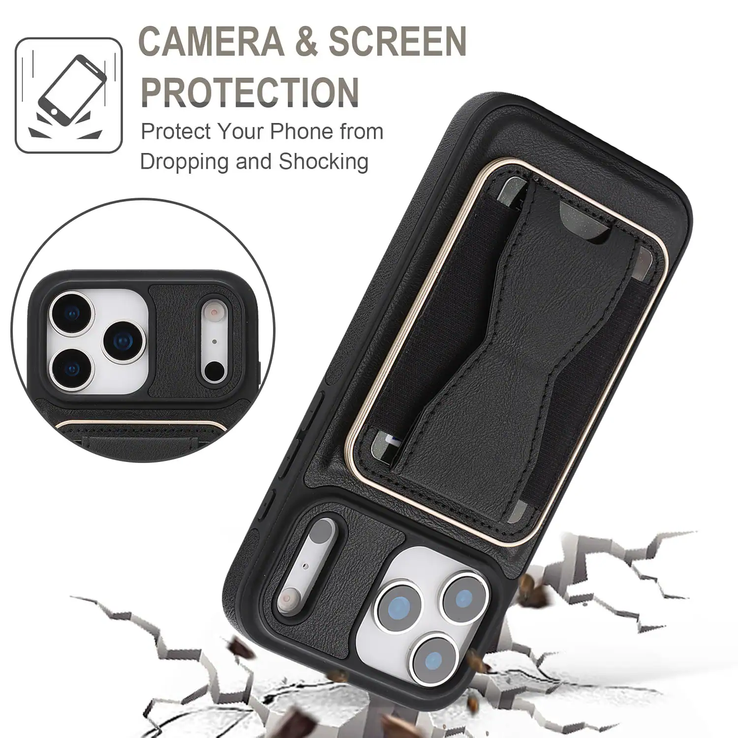 CAMERA & SCREEN PROTECTION  
Protect Your Phone from Dropping and Shocking