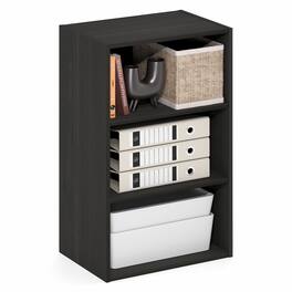 Furinno - Basic 3-Tier Open Shelf Bookcase, Bookshelf, Storage Organizer, 11 x 17 x 26 - Espresso