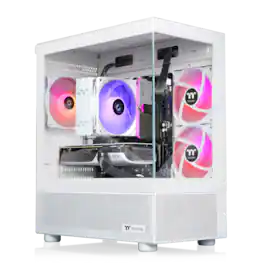 Thermaltake - LCGS View 8760S-170 Gaming Desktop AMD Ryzen 7 8700F, 16GB Memory, NVIDIA GeForce RTX 5060, 1TB SSD NVMe M.2 - White