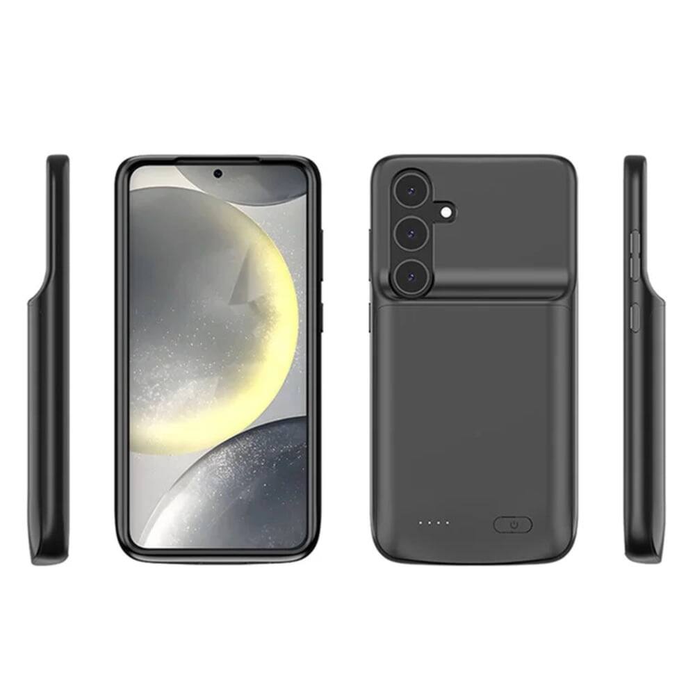 Angle. Entronix - Entronix Galaxy S24 Plus Case with 10000mAh Powerbank - Ultimate Charging Solution - Clear.