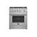 Front. Forno Appliances - Giovanni 4.32 Cu. Ft. Freestanding Gas Convection Range with Reversible Griddle - Silver.