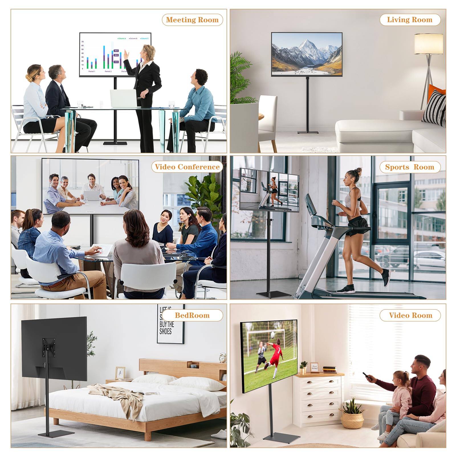 - Meeting Room
- Living Room
- Video Conference
- Sports Room
- Bedroom
- Video Room